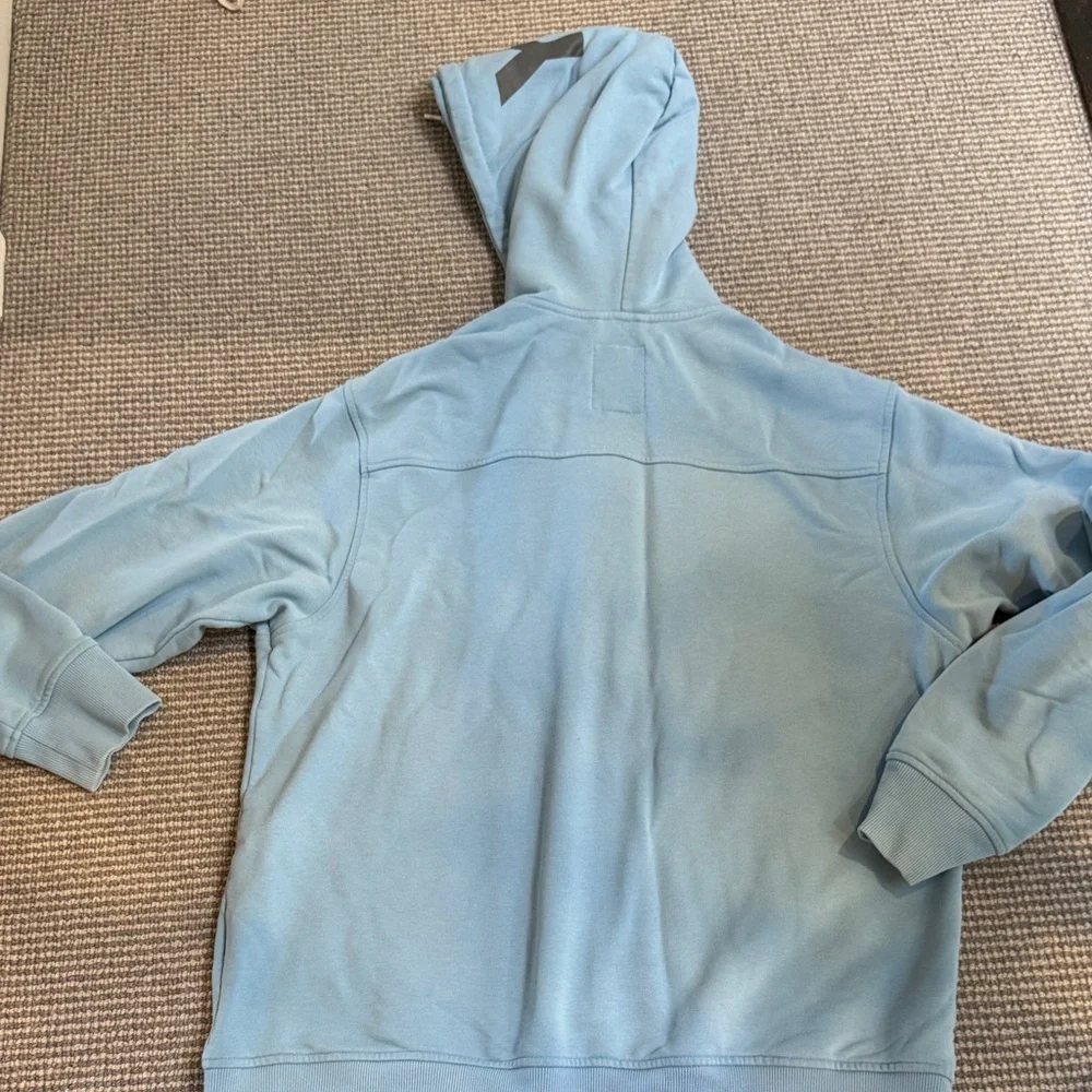 Y-3 Sky Blue Hoodie with Black Logo - Picture 4 of 7